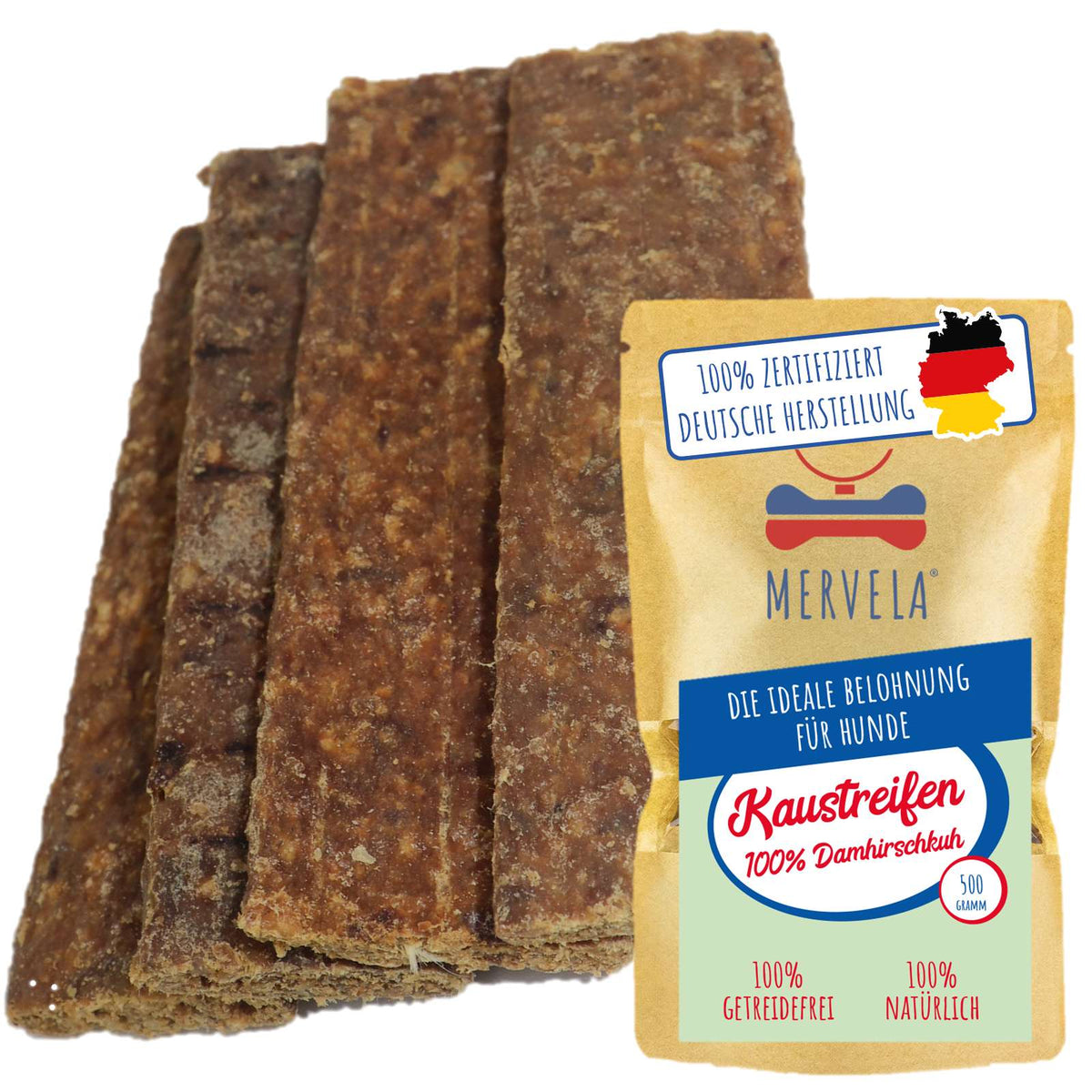 Damhirschkuh Fleischstreifen