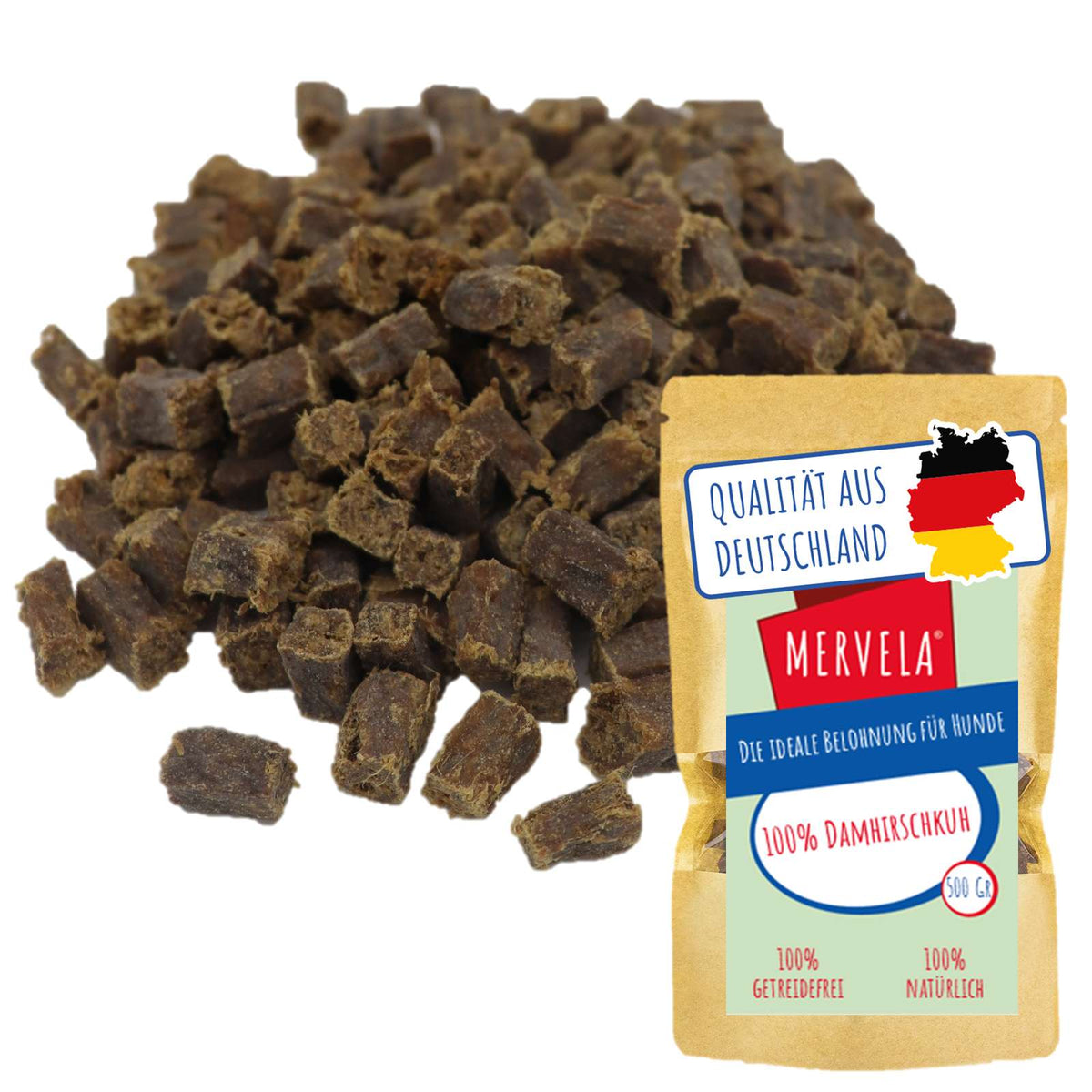 Damhirschkuh Würfel 500g