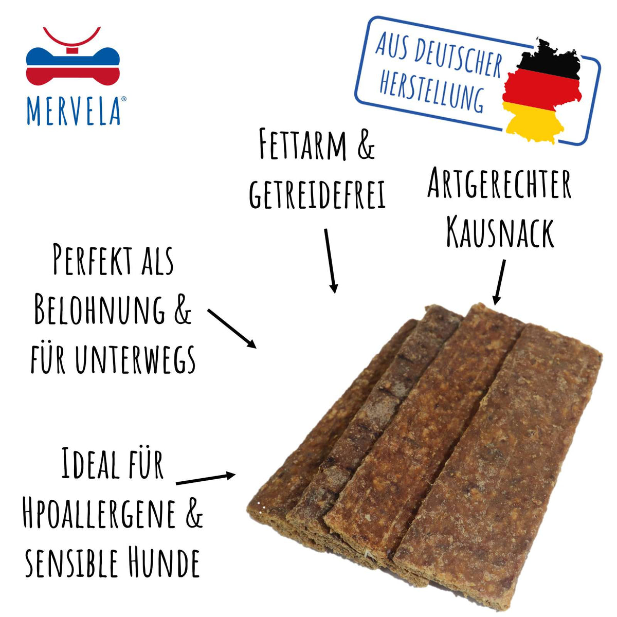 Damhirschkuh Fleischstreifen