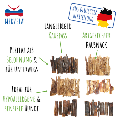 Hirschhaut Stangen (1Kg)