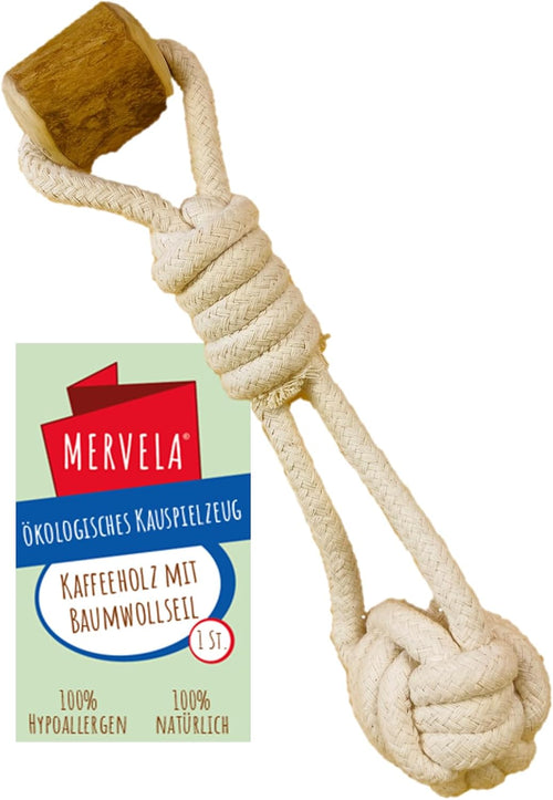 Kauseil (4) aus Baumwolle mit Kaffeeholzknochen